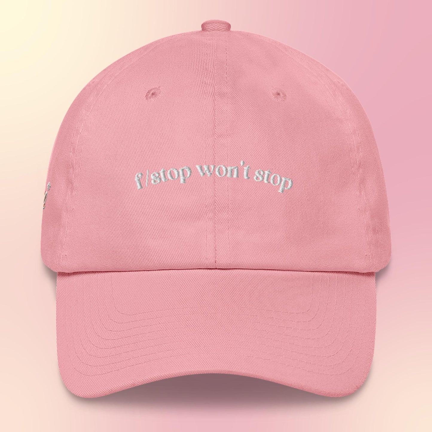 "f/stop won't stop" Dad Hat