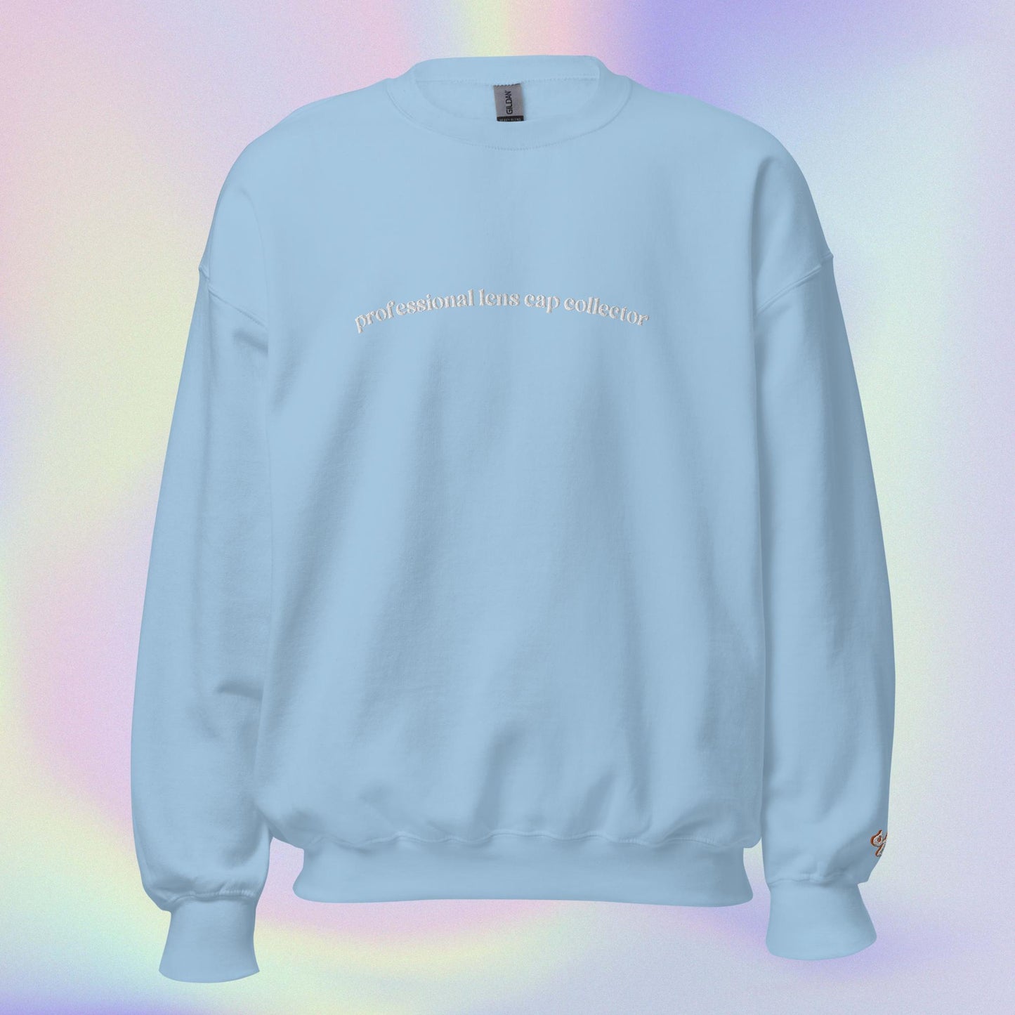 "professional lens cap collector" Embroidered Crewneck Sweatshirt