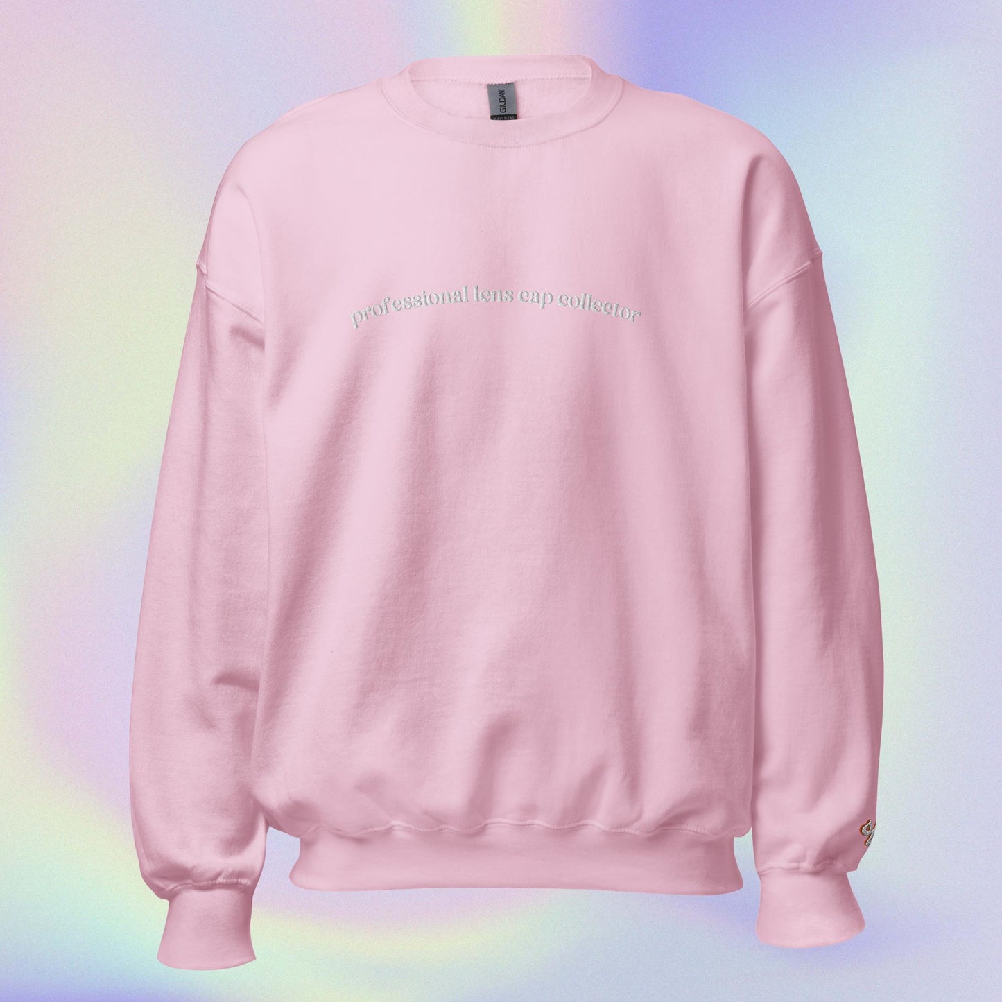 "professional lens cap collector" Embroidered Crewneck Sweatshirt