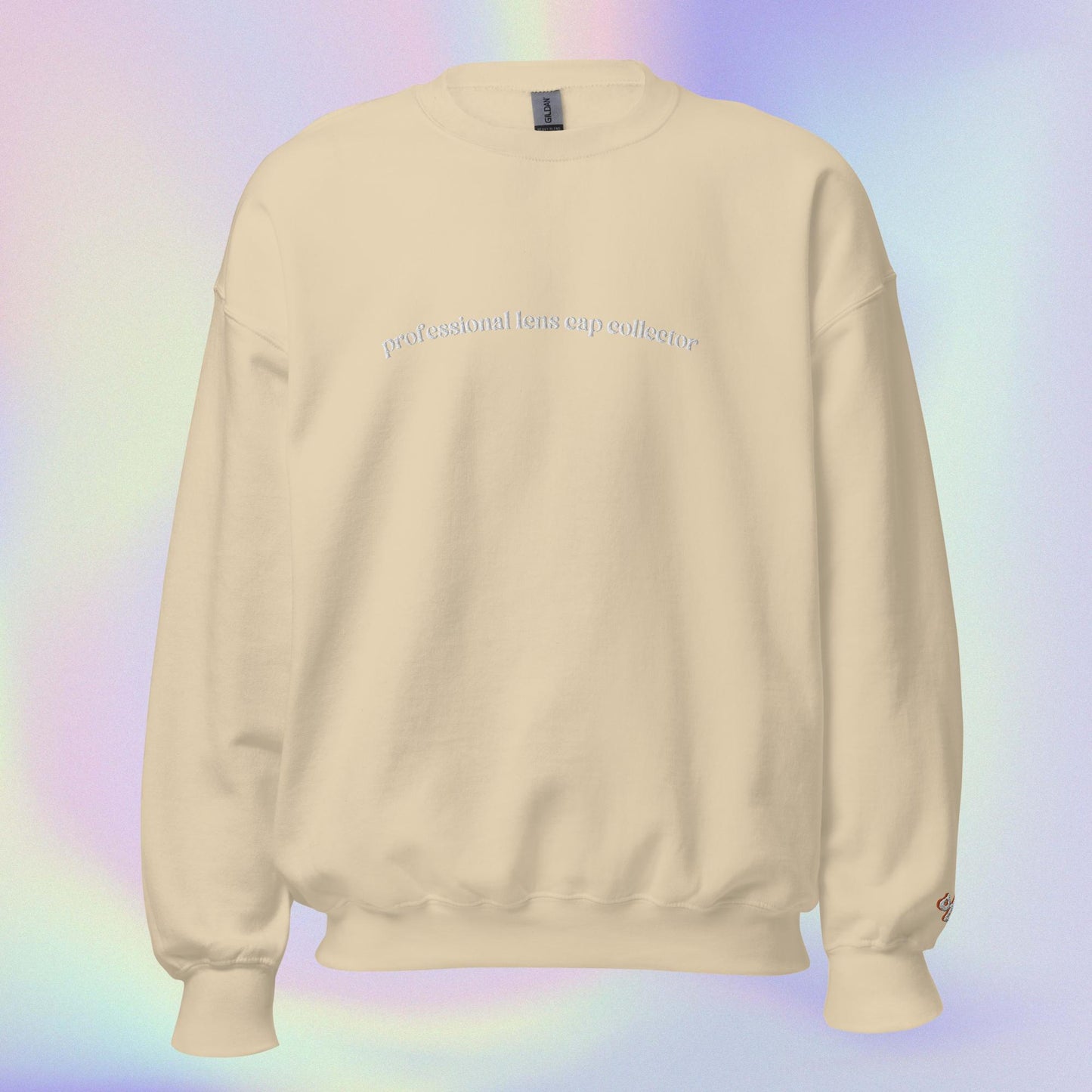 "professional lens cap collector" Embroidered Crewneck Sweatshirt